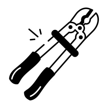 Bir plazma kesicinin karalama biçimi simgesi Cgliph, vektör, simge 