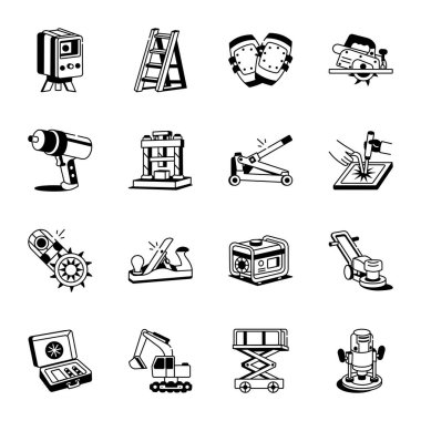 El Çizimi Yapılandırma Ekipmanları Simgeleri 