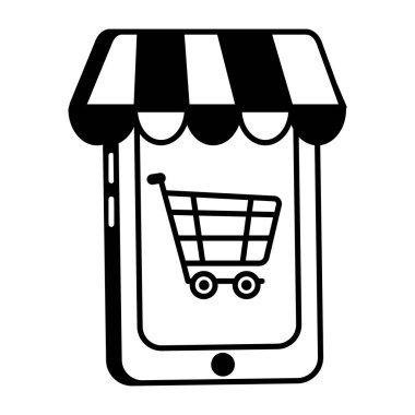 m ticaretini gösteren el çizimi biçimi illüstrasyonu 