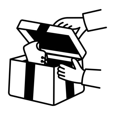 Hediyenin el çizimi tasviri 