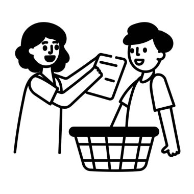 Faturaları gösteren bir el çizimi biçim illüstrasyonu 