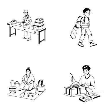 Kabartma Biçimli Kötü Karakterler Paketi 