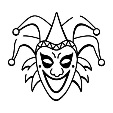 Soytarının el çizimi tarzı simgesi