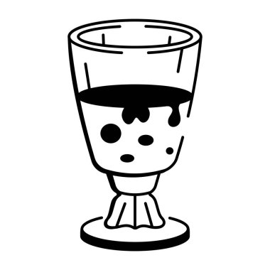 Ürkütücü içeceğin yarım yamalak bir simgesi.