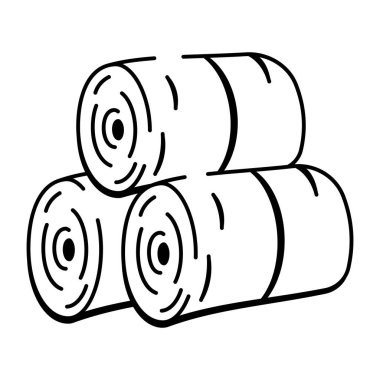 Bir el çizimi sincap yeme ikonu 