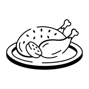 Şükran Günü 'nün el çizimi bir simgesi. 