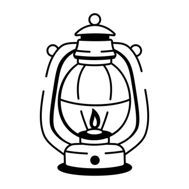 Sonbahar fenerinin el çizimi simgesi. 