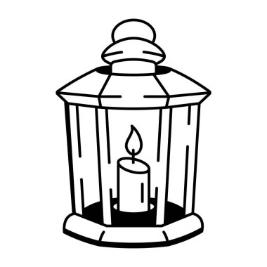 Sonbahar fenerinin el çizimi simgesi. 