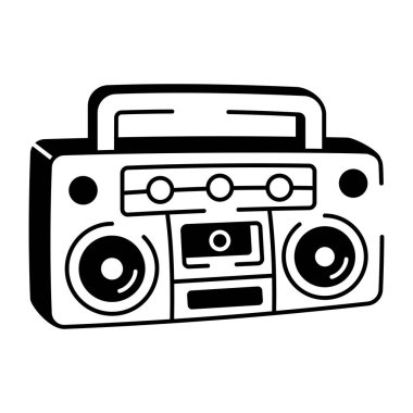 Doodle stilinde dizayn edilmiş bir kadeh tokuşturma simgesi