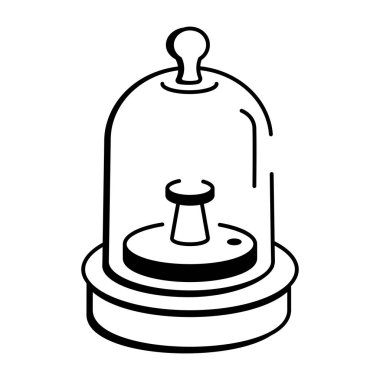 Yarım yamalak tasarlanmış bir alkol lambasının simgesi.