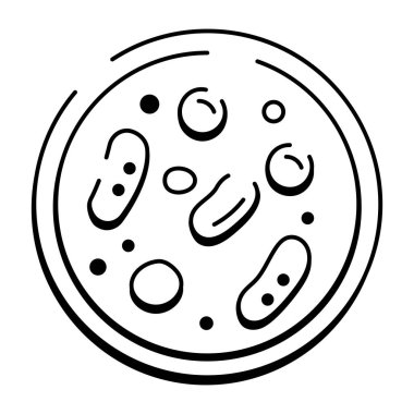 Yarım yamalak tasarlanmış bir alkol lambasının simgesi.