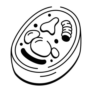 Hücre yapısının elle çizilmiş bir simgesi