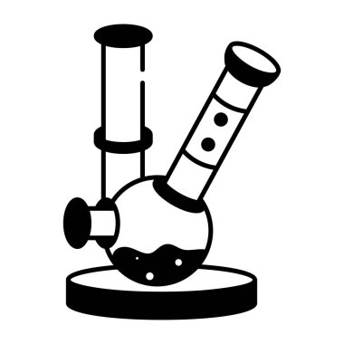 Bir ot nargilesinin karalama stili ikonu 