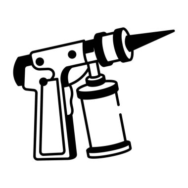 Bir kaynak makinesinin el çizimi biçim simgesi 