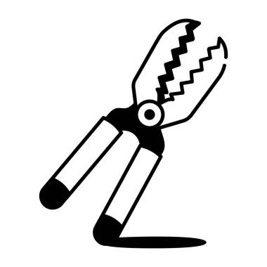 Bir bitki kesicinin el çizimi simgesi 