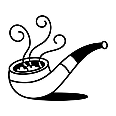 elde ot tüttürme çubuğu simgesi el çizimi stili 