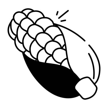 Elle çizilmiş bir mısır koçanı simgesi