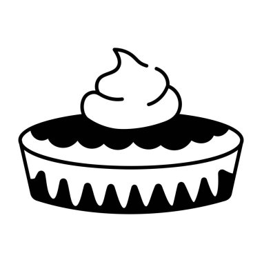 Balkabağı turtası tasvir eden bir biçim simgesi