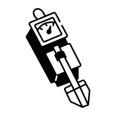 Dijital toprak testçisini gösteren el çizimi simgesi