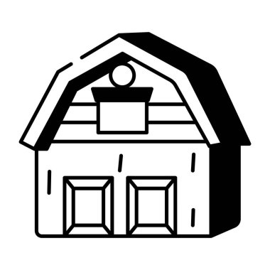  Çiftlik ahırı binasının kusurlu bir simgesi 