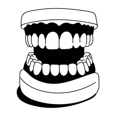 Takma dişlerin el çizimi şekli