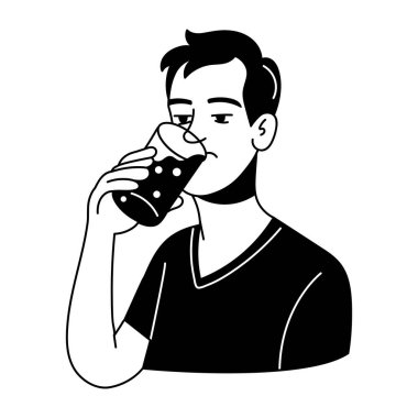 İçme suyunun el çizimi tasviri.