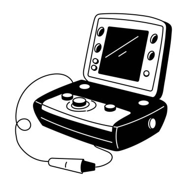 Diş makinesinin Doodle biçimi illüstrasyonu