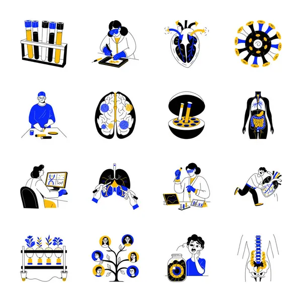 Biyoloji ve Bilim Adamı El Çizimleri Paketi 