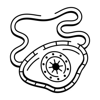 Korsan göz bandını gösteren yarım yamalak bir simge