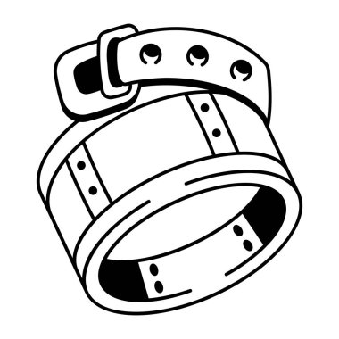 Karalama tarzında dizayn edilmiş bir kol manşeti tasvir eden bir simge