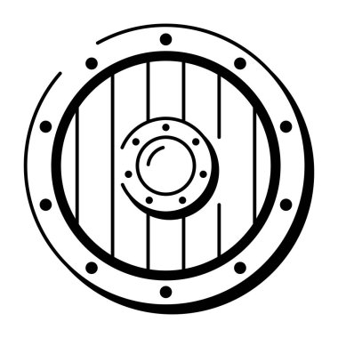 Fıçı kapağını gösteren bir el çizimi simgesi