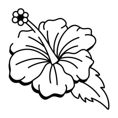 Amber çiçeğinin çizim tarzı simgesi