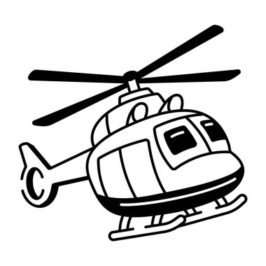Helikopterin karalama tarzı simgesi