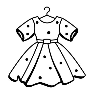Yarım yamalak bir elbise ikonu.