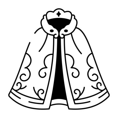 Bir karalama tarzı pelerin simgesi