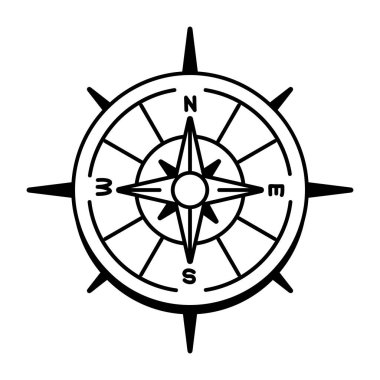 Göksel gök, pusula, navigasyon, yön, oryantasyon, astronomi, Hawaii, kültür, karalama, çizim, ikon, vektör 