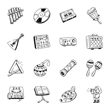 Müzikal Doodle Biçimi Simgeleri 