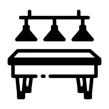 Bilardo masasının doğrusal simgesi 