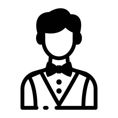 Kumarhane garsonunun doğrusal bir simgesi 