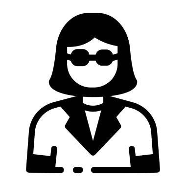 Kadın kumarbazın ana hatlı bir simgesi 