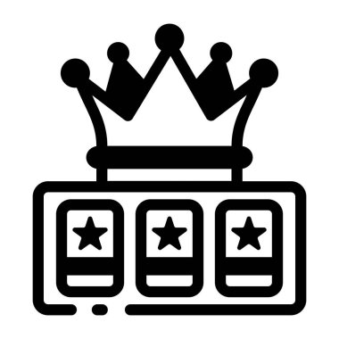 Kumarhanede büyük ikramiyeyi gösteren doğrusal bir simge