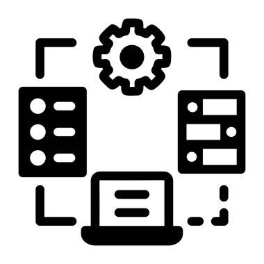 Çözüm çerçevesini gösteren simge simgesi 