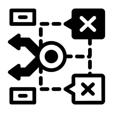 Çözüm çerçevesini gösteren simge simgesi 