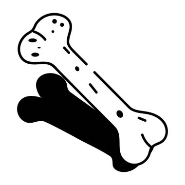 Kemiğin karalama tarzı simgesi