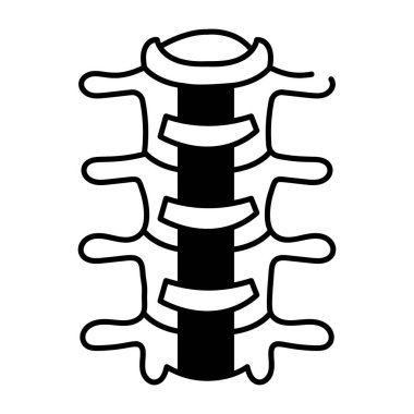 Omurga segmentlerinin karalama tarzı simgesi