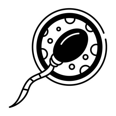 Sperm hücresinin el çizimi simgesi