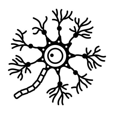 Nöronun el çizimi bir simgesi