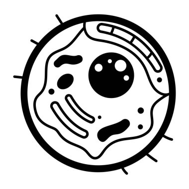 Hayvan hücresinin karalama tarzı simgesi