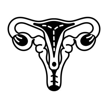 Üreme organının el çizimi bir simgesi