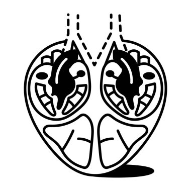 Kalp kapakçıklarının çizim biçimi simgesi